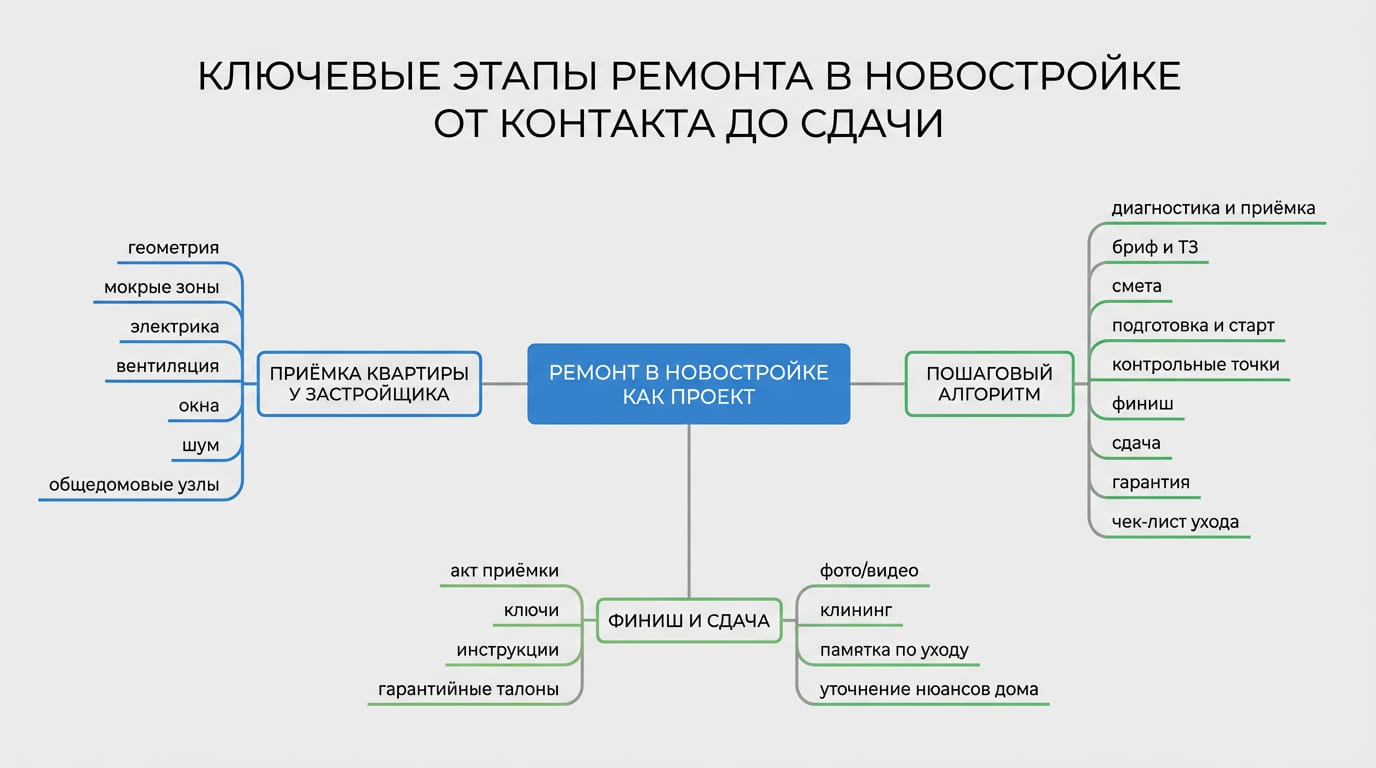 ключевые этапы ремонта