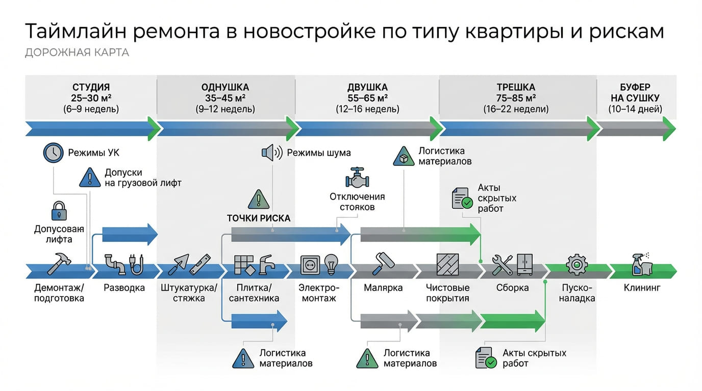 таймлайн ремонта
